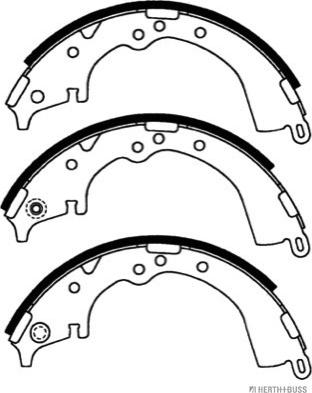 Herth+Buss Jakoparts J3502016 - Комплект тормозных колодок, барабанные unicars.by