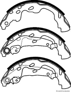 Herth+Buss Jakoparts J3502073 - Комплект тормозных колодок, барабанные unicars.by
