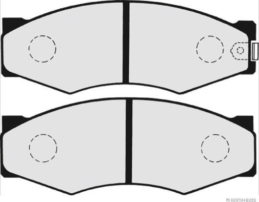 Herth+Buss Jakoparts J3601033 - Тормозные колодки, дисковые, комплект unicars.by