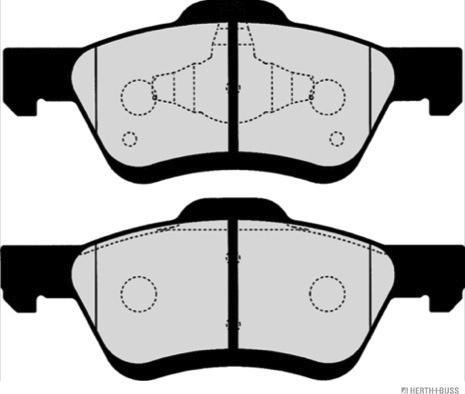 Herth+Buss Jakoparts J3603042 - Тормозные колодки, дисковые, комплект unicars.by