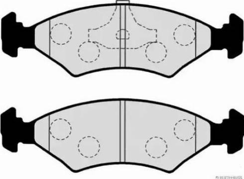 Herth+Buss Jakoparts J3603050 - Тормозные колодки, дисковые, комплект unicars.by