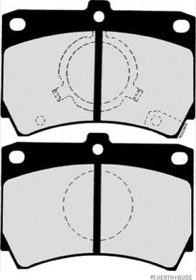 Herth+Buss Jakoparts J3603026 - Тормозные колодки, дисковые, комплект unicars.by