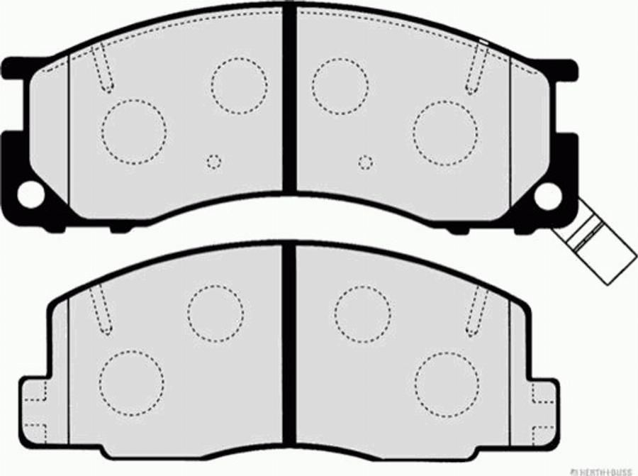 Herth+Buss Jakoparts J3602130 - Тормозные колодки, дисковые, комплект unicars.by