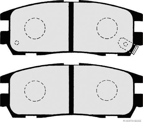 Herth+Buss Jakoparts J3619001 - Тормозные колодки, дисковые, комплект unicars.by