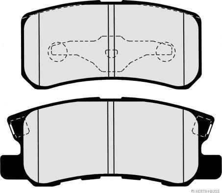 Herth+Buss Jakoparts J3615010 - Тормозные колодки, дисковые, комплект unicars.by