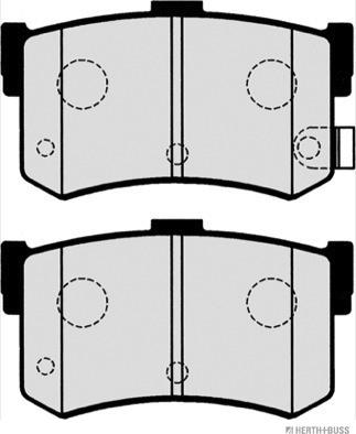 Herth+Buss Jakoparts J3610502 - Тормозные колодки, дисковые, комплект unicars.by