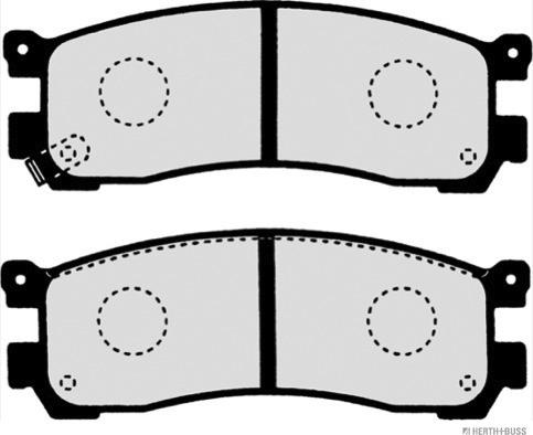 Herth+Buss Jakoparts J3613013 - Тормозные колодки, дисковые, комплект unicars.by