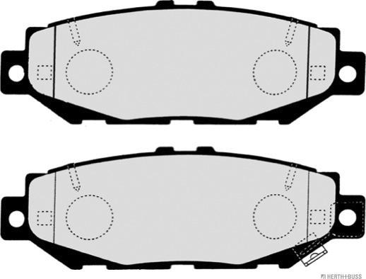 Herth+Buss Jakoparts J3612016 - Тормозные колодки, дисковые, комплект unicars.by