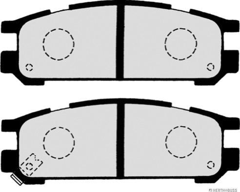 Herth+Buss Jakoparts J3617001 - Тормозные колодки, дисковые, комплект unicars.by