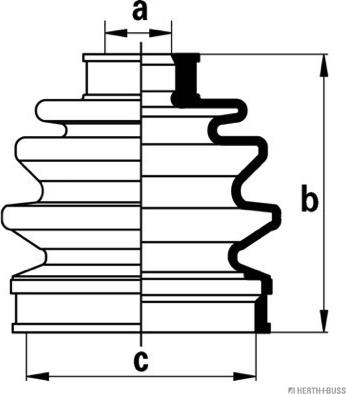 Herth+Buss Jakoparts J2864002 - Пыльник, приводной вал unicars.by