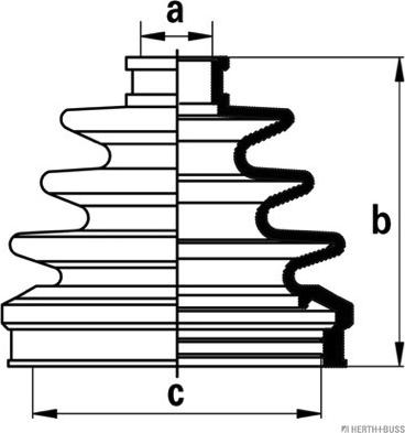 Herth+Buss Jakoparts J2864014 - Пыльник, приводной вал unicars.by