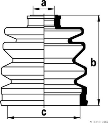 Herth+Buss Jakoparts J2865007 - Пыльник, приводной вал unicars.by