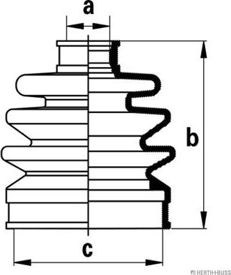 Herth+Buss Jakoparts J2866000 - Пыльник, приводной вал unicars.by