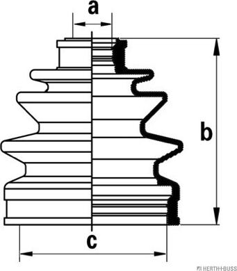 Herth+Buss Jakoparts J2860501 - Пыльник, приводной вал unicars.by