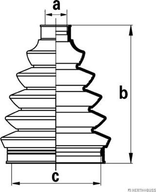 Herth+Buss Jakoparts J2860306 - Пыльник, приводной вал unicars.by