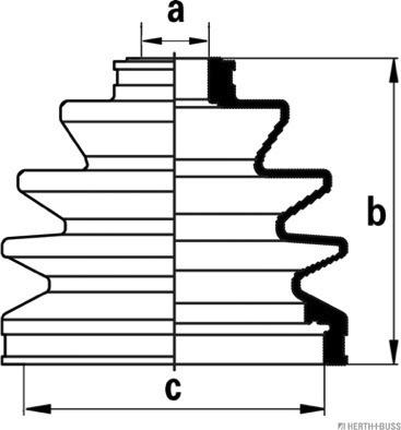 Herth+Buss Jakoparts J2861001 - Пыльник, приводной вал unicars.by