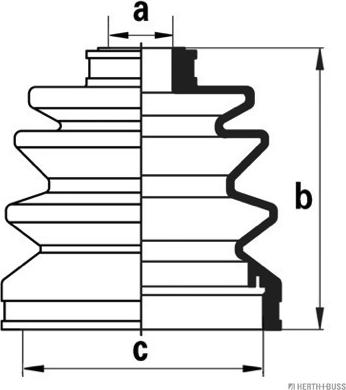Herth+Buss Jakoparts J2861002 - Пыльник, приводной вал unicars.by