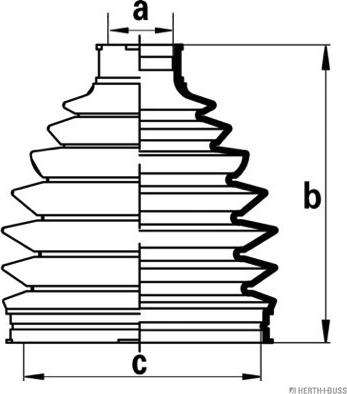 Herth+Buss Jakoparts J2861024 - Пыльник, приводной вал unicars.by