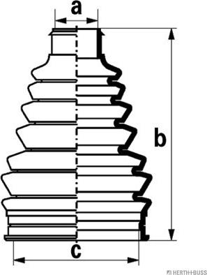 Herth+Buss Jakoparts J2868005 - Пыльник, приводной вал unicars.by
