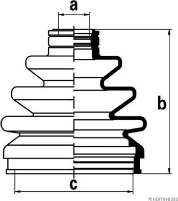 Herth+Buss Jakoparts J2863008 - Пыльник, приводной вал unicars.by