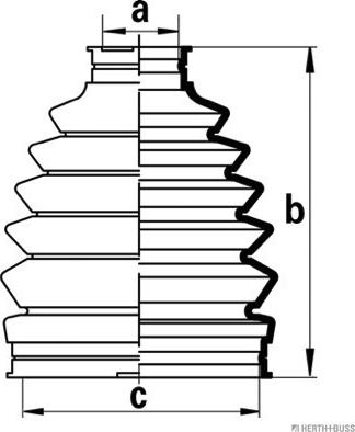 Herth+Buss Jakoparts J2863015 - Пыльник, приводной вал unicars.by