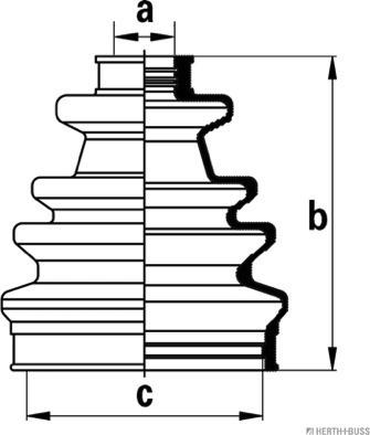 Herth+Buss Jakoparts J2863017 - Пыльник, приводной вал unicars.by