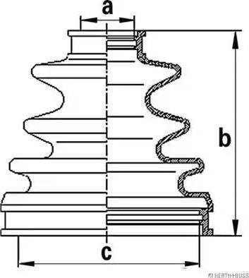 Herth+Buss Jakoparts J2862005 - Пыльник, приводной вал unicars.by