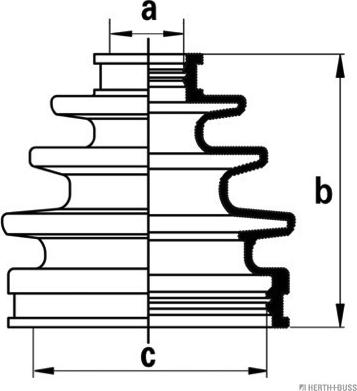 Herth+Buss Jakoparts J2862028 - Пыльник, приводной вал unicars.by