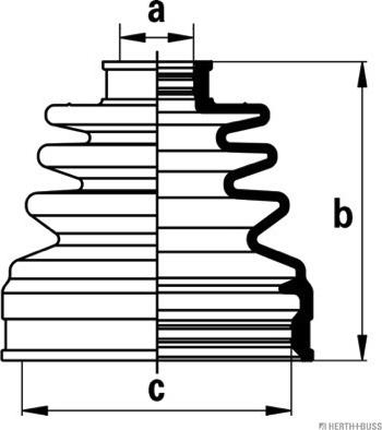 Herth+Buss Jakoparts J2884014 - Пыльник, приводной вал unicars.by