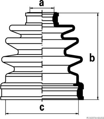 Herth+Buss Jakoparts J2884025 - Пыльник, приводной вал unicars.by