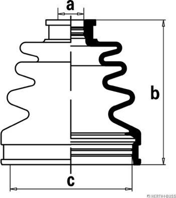 Herth+Buss Jakoparts J2883015 - Пыльник, приводной вал unicars.by