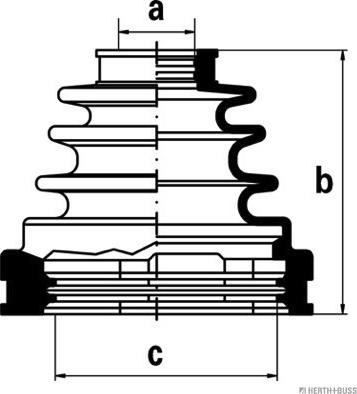 Herth+Buss Jakoparts J2882006 - Пыльник, приводной вал unicars.by