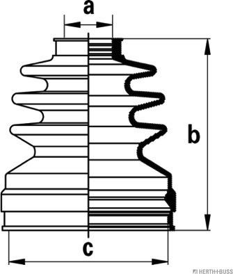Herth+Buss Jakoparts J2882019 - Пыльник, приводной вал unicars.by
