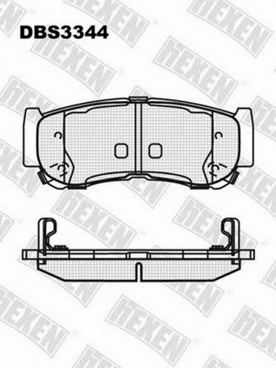 Hexen DBS3344 - Тормозные колодки, дисковые, комплект unicars.by