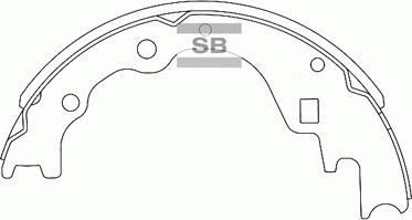 Hi-Q SA044 - Комплект тормозных колодок, барабанные unicars.by
