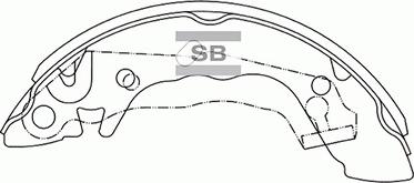 Hi-Q SA046 - Комплект тормозных колодок, барабанные unicars.by