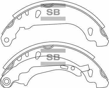 Hi-Q SA157 - Комплект тормозных колодок, барабанные unicars.by