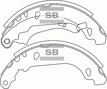 Hi-Q SA184 - Комплект тормозных колодок, барабанные unicars.by