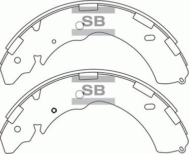 Hi-Q SA171 - Комплект тормозных колодок, барабанные unicars.by