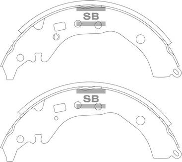 Hi-Q SA246 - Комплект тормозных колодок, барабанные unicars.by