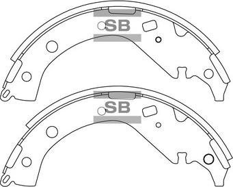 Hi-Q SA217 - Комплект тормозных колодок, барабанные unicars.by