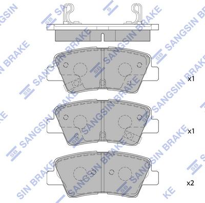 Hi-Q SP4459 - Тормозные колодки, дисковые, комплект unicars.by