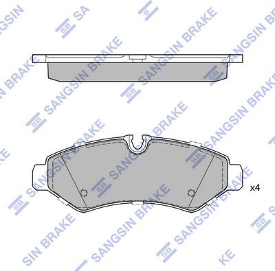 Hi-Q SP4438 - Тормозные колодки, дисковые, комплект unicars.by