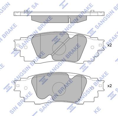 Hi-Q SP4091 - Тормозные колодки, дисковые, комплект unicars.by