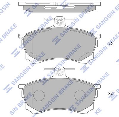 Hi-Q SP4051 - Тормозные колодки, дисковые, комплект unicars.by