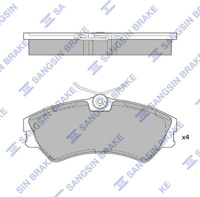 Hi-Q SP4053 - Тормозные колодки, дисковые, комплект unicars.by