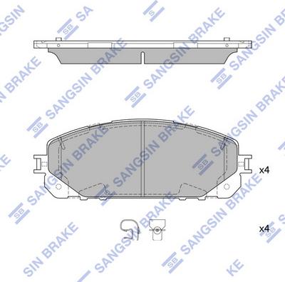 Hi-Q SP4008 - Тормозные колодки, дисковые, комплект unicars.by