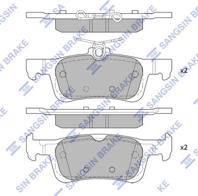 Hi-Q SP4036 - Тормозные колодки, дисковые, комплект unicars.by