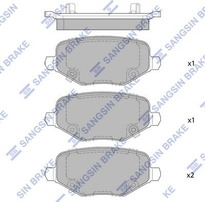 Hi-Q SP4079 - Тормозные колодки, дисковые, комплект unicars.by