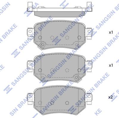 Hi-Q SP4070 - Тормозные колодки, дисковые, комплект unicars.by